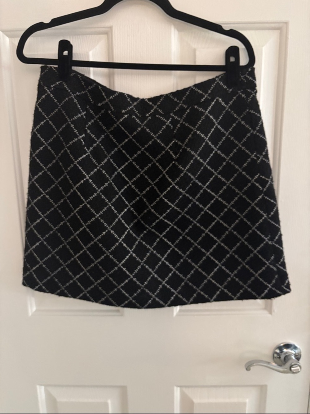 Ted Baker London Black Tweed Mini Skirt with Gold Buttons - Picture 3 of 3
